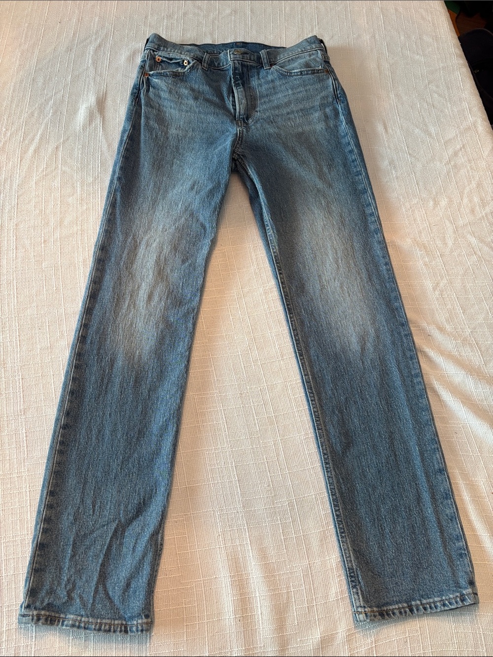 GAP Women's Mid Blue Straight-Leg Jeans